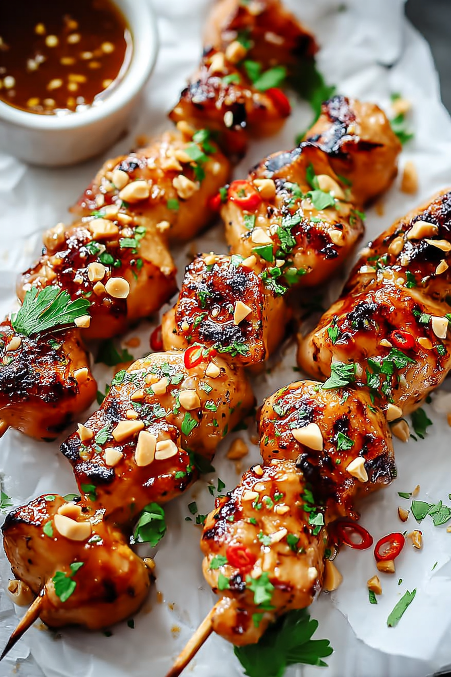 Easy Grilled Asian Chicken Skewers with Honey Garlic Sauce image 2