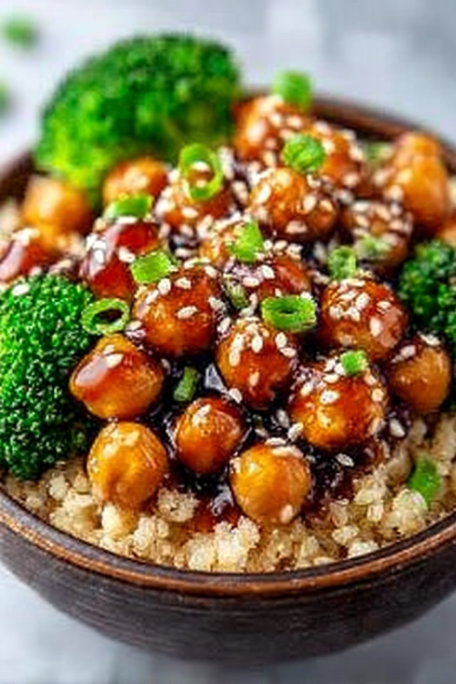 Vegan Sticky Sesame Chickpeas Recipe image 2