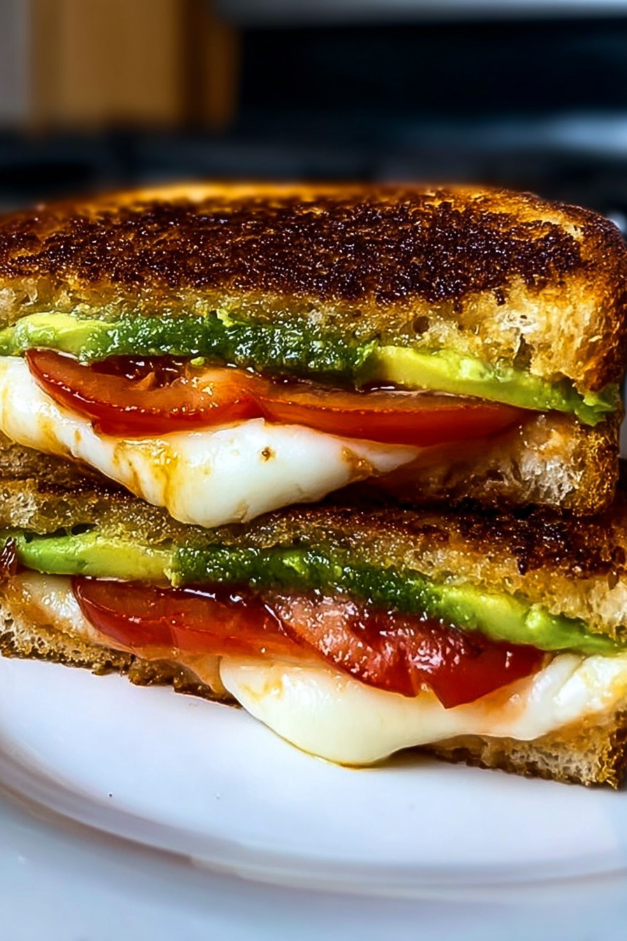 Avocado Mozzarella and Tomato Grilled Cheese image 2
