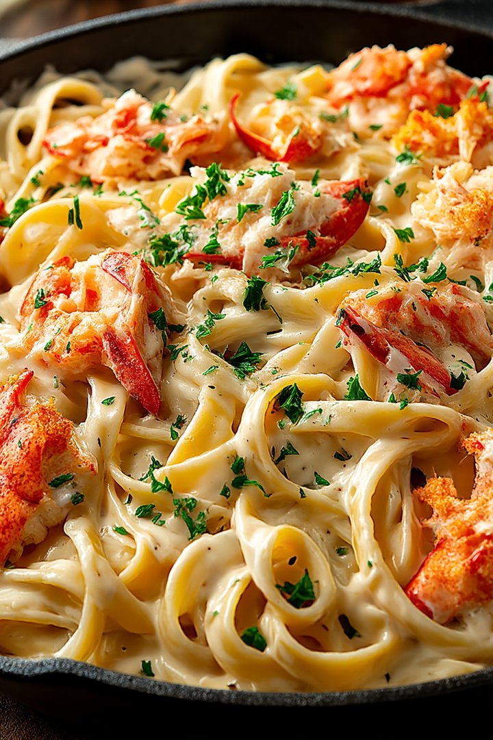 Cajun Seafood Alfredo with Lobster and Crab delights your tastebuds! image 2