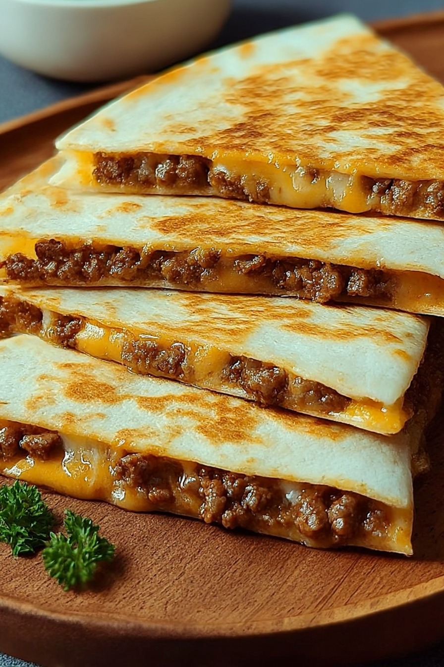 Cheesy Ground Beef Quesadillas Recipe image 2