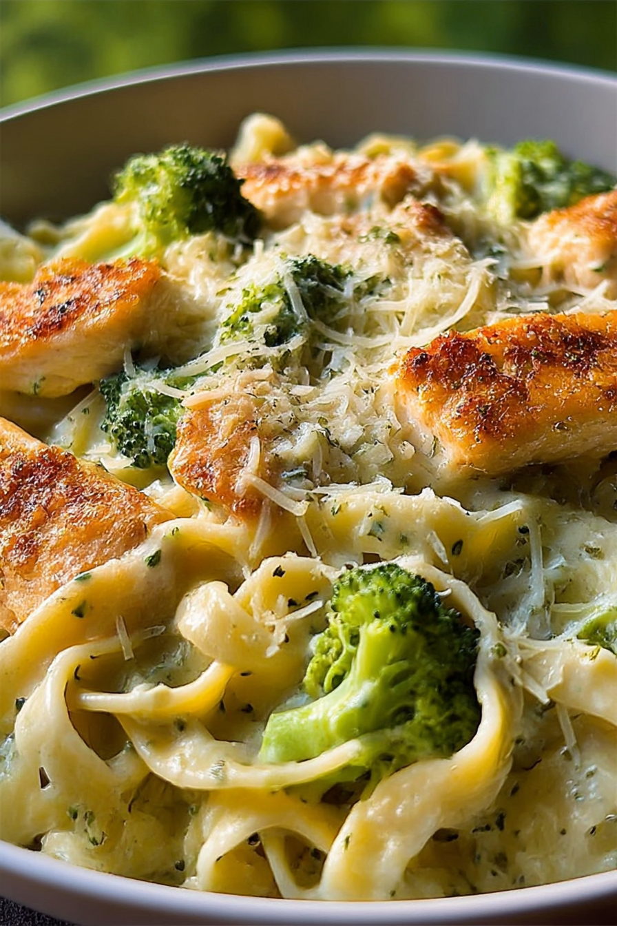 Creamy Chicken Broccoli Alfredo Pasta image 2