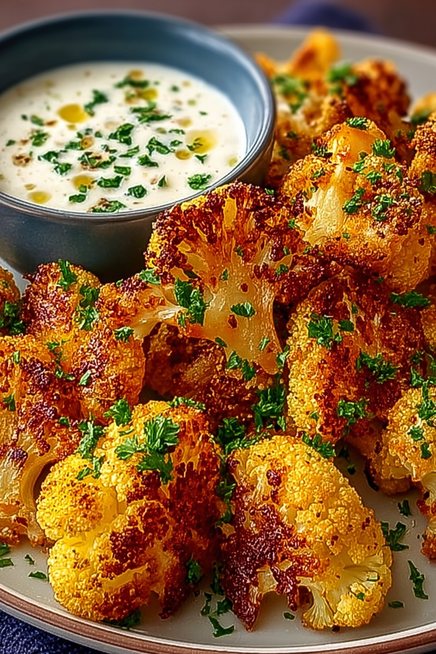 Crispy Baked Cauliflower Bites with Garlic Sauce image 2