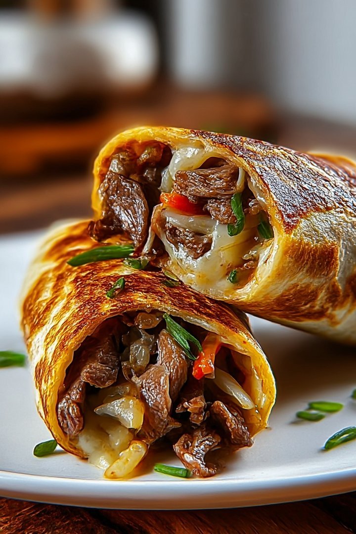Crispy Philly Cheesesteak Grilled Wraps image 2