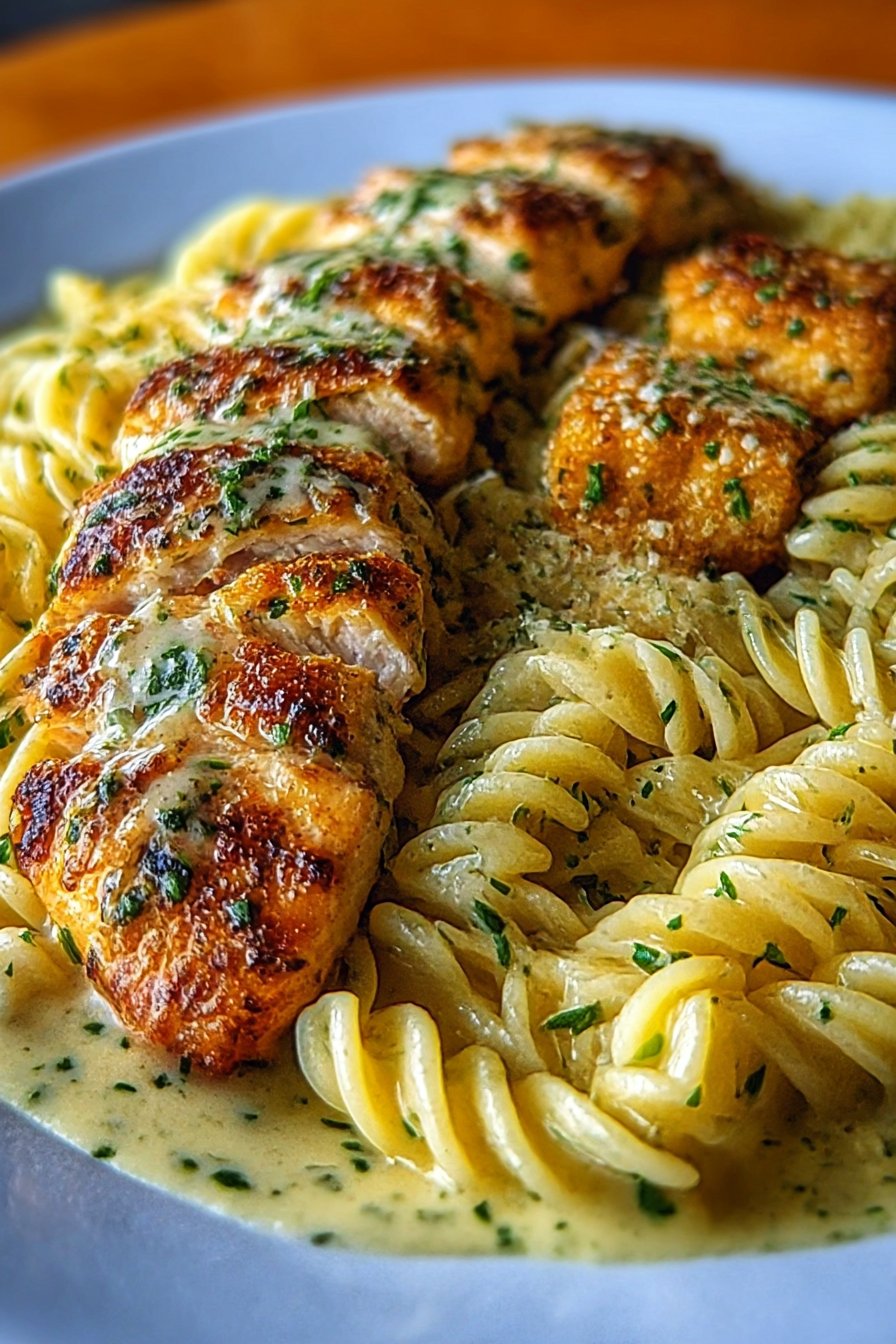 Easy Creamy Garlic Parmesan Chicken Pasta Recipe image 2