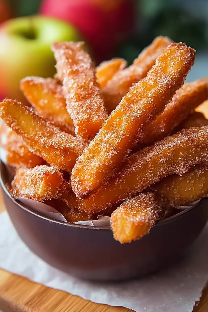 Easy to prepare crispy apple fries in the air fryer! image 2