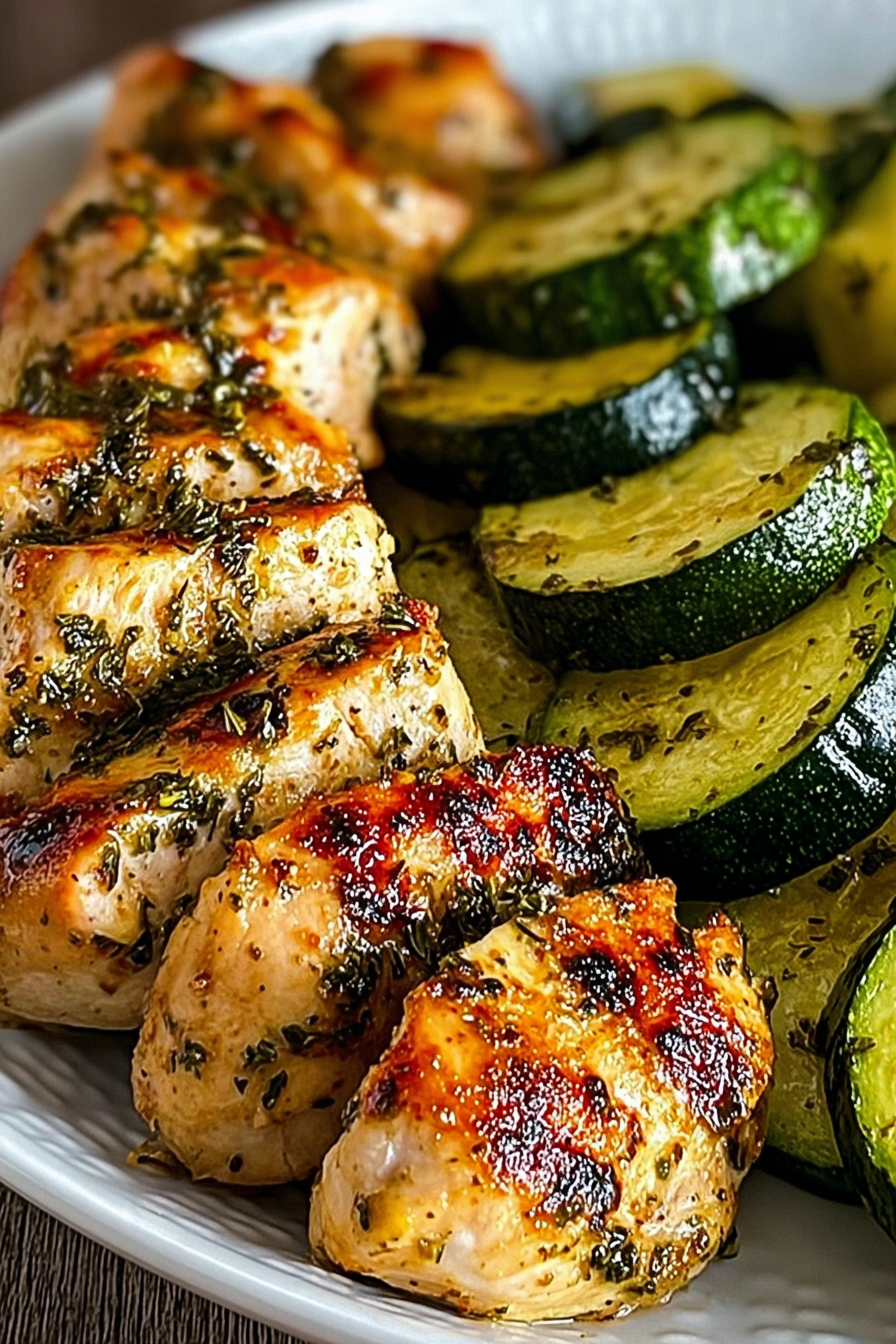 Garlic Herb Chicken & Zucchini plate image 2