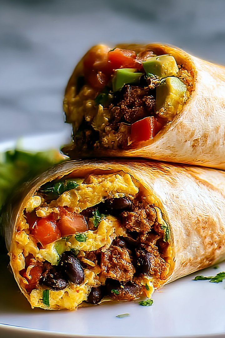High protein breakfast burritos image 2