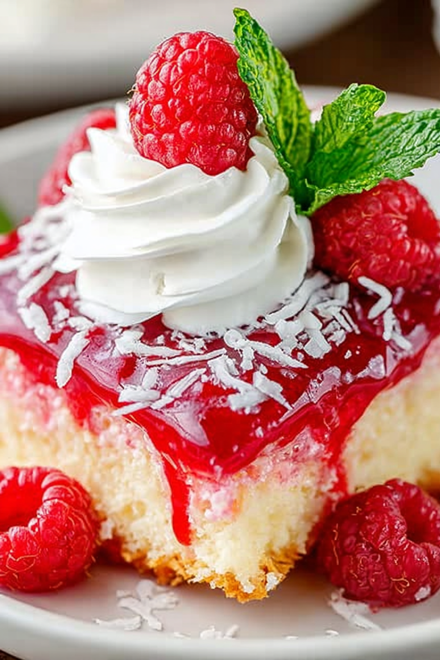 Raspberry Zinger Poke Cake image 2