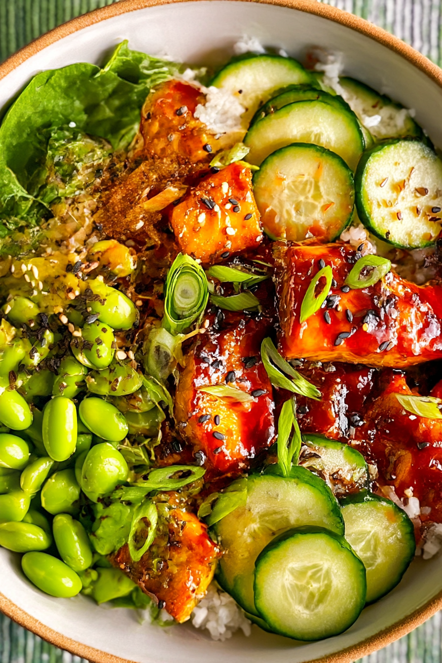 Spicy Sriracha Honey Salmon Bowl Recipe image 2