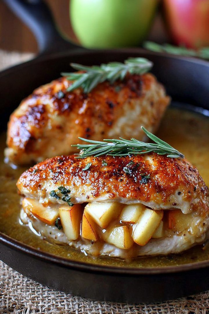 Apple and Brie Stuffed Chicken with Maple Dijon Glaze image 2