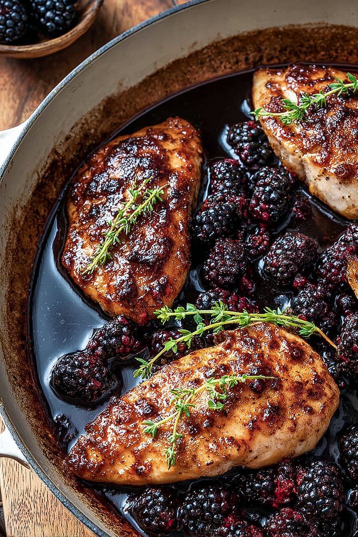 Peach nectar with vanilla Blackberry Chicken image 2