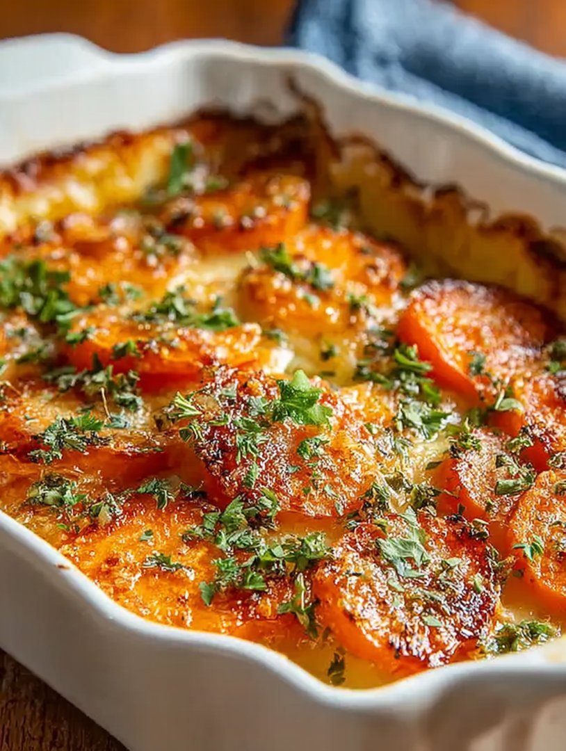 Creamy Garlic Butter Sweet Potato Bake image 2