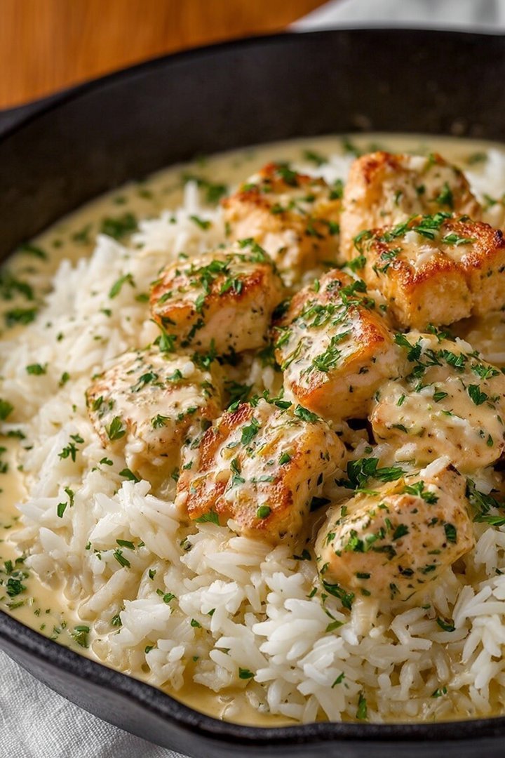 Creamy Herb Chicken & Basmati Rice – A Comforting, Flavor-Packed One-Pan Meal image 2