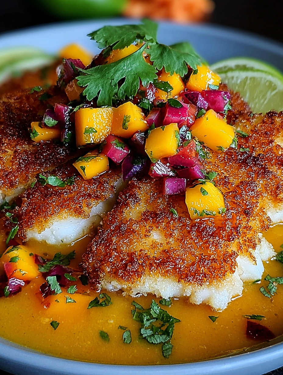 Crispy Coconut-Curry Fish with Mango Salsa image 2