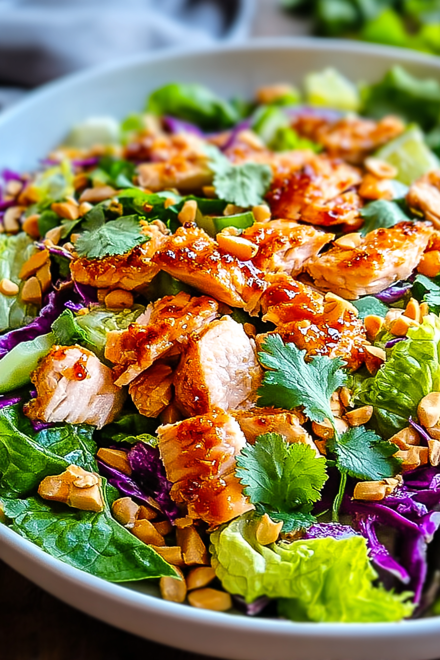 Crunchy Thai Chicken Salad with Peanut Dressing image 2