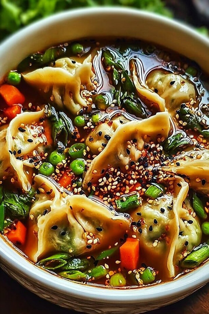 Easy Asian Dumpling Potsticker Soup image 2