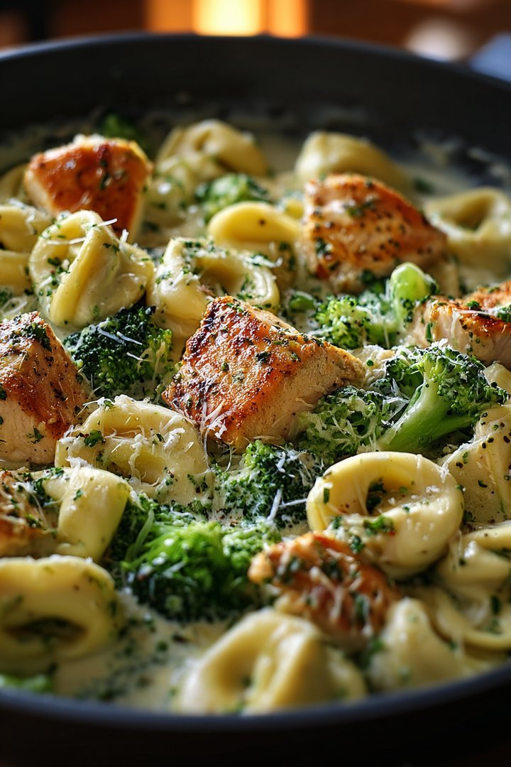 Easy Creamy Tortellini with Chicken and Broccoli Recipe image 2
