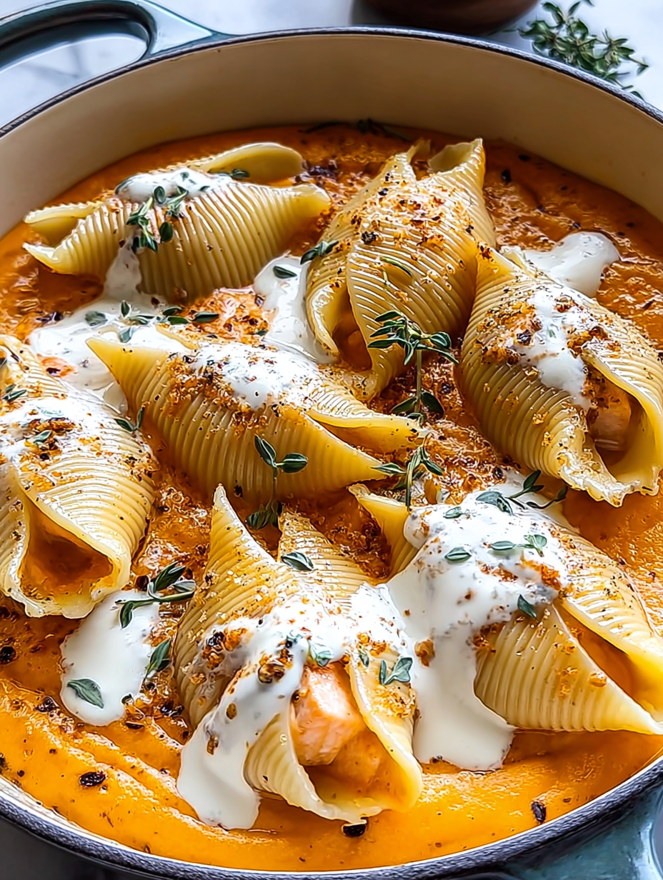 Gourmet Stuffed Shells with Creamy Pumpkin Sauce image 2