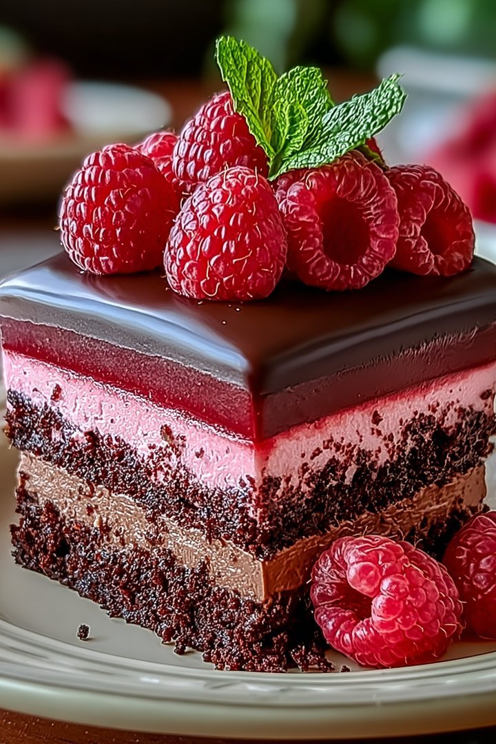 Heavenly Raspberry Chocolate Mousse Cake image 2