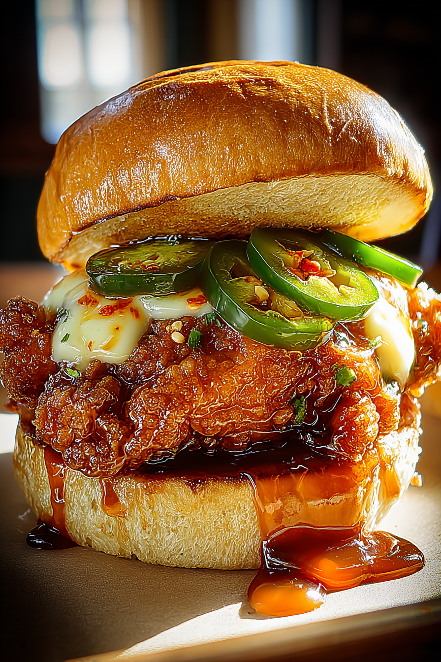 Jalapeno Honey Drenched Crispy Fried Chicken Sandwich image 2