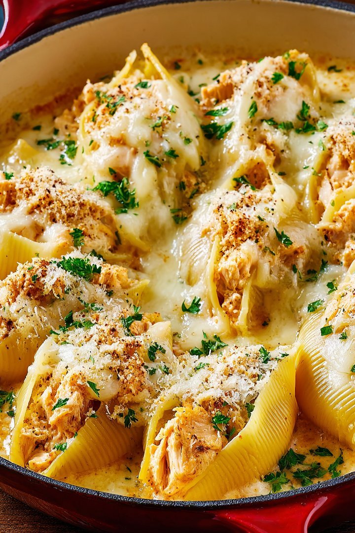 Million Dollar Chicken Alfredo Stuffed Shells image 2