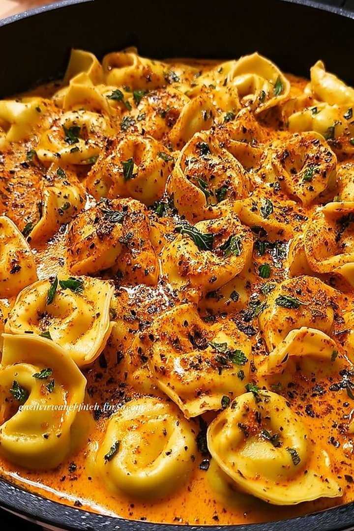 One-Pot Spicy Garlic Butter Chicken Tortellini image 2