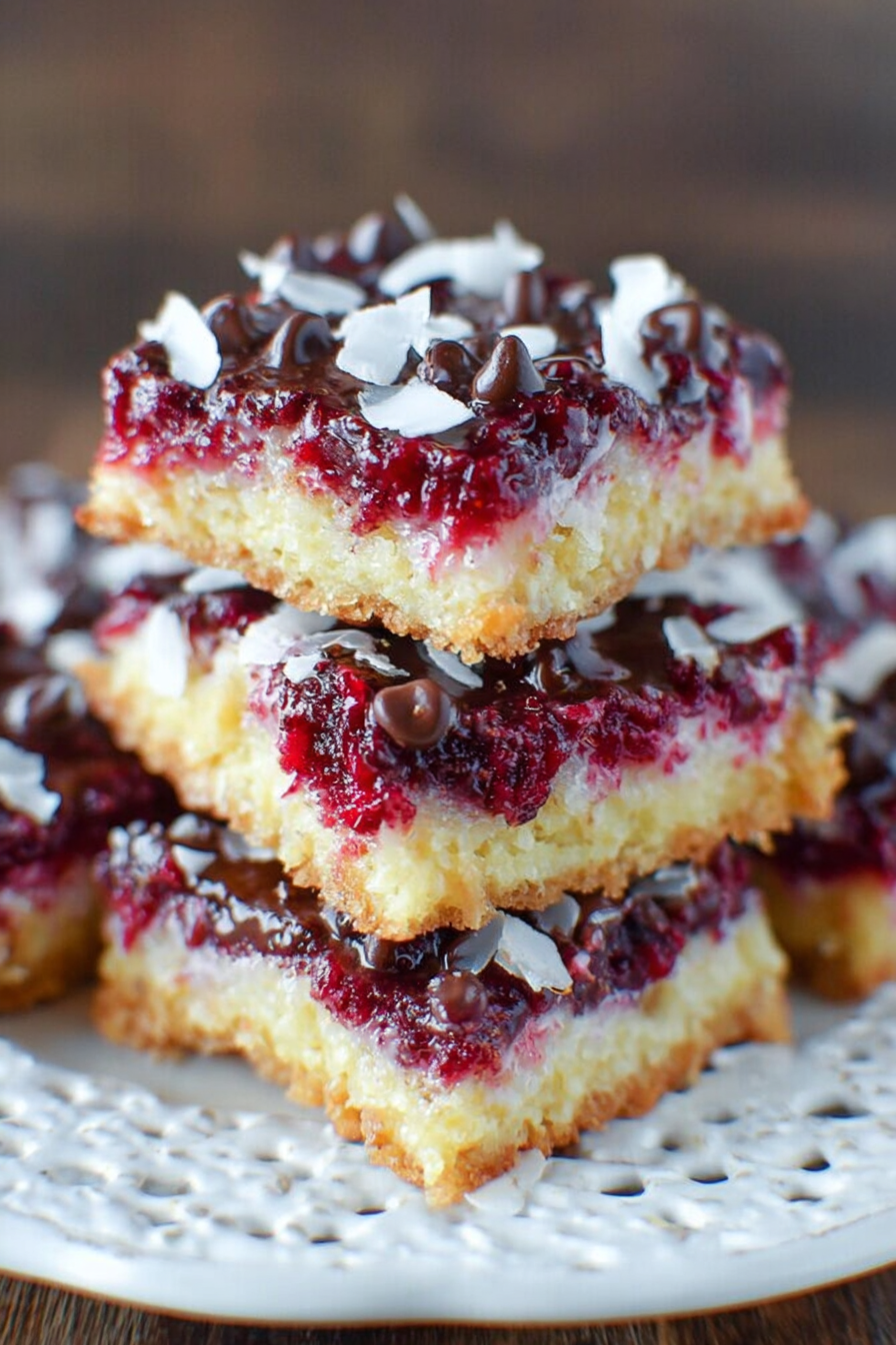 Raspberry Coconut Magic Bars image 2