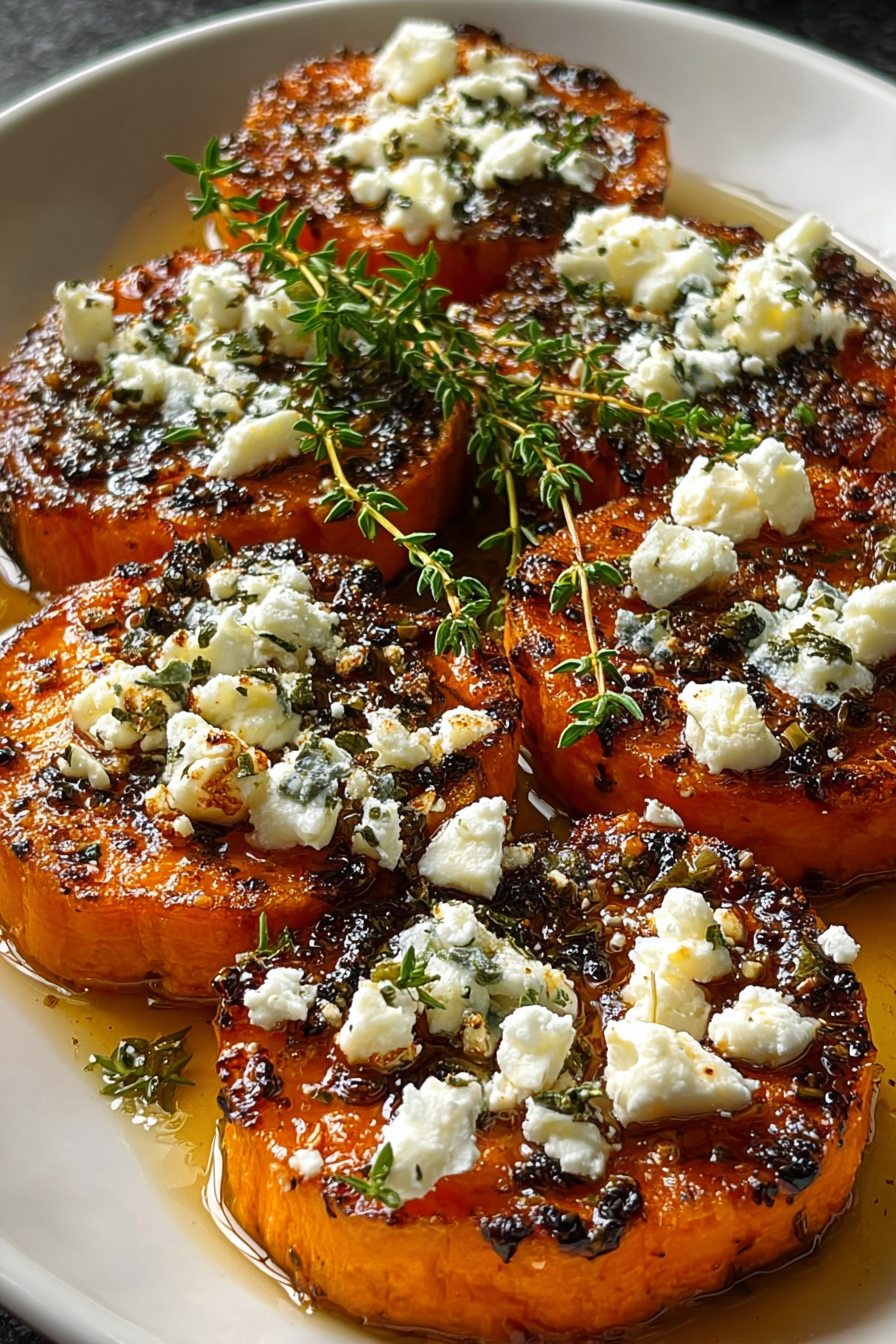 Roasted Sweet Potato Rounds with Honey & Feta image 2
