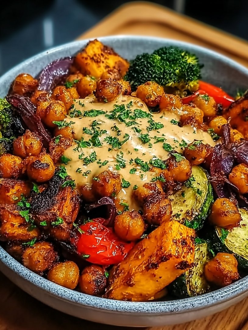 Roasted Vegetable and Chickpea Bowl image 2