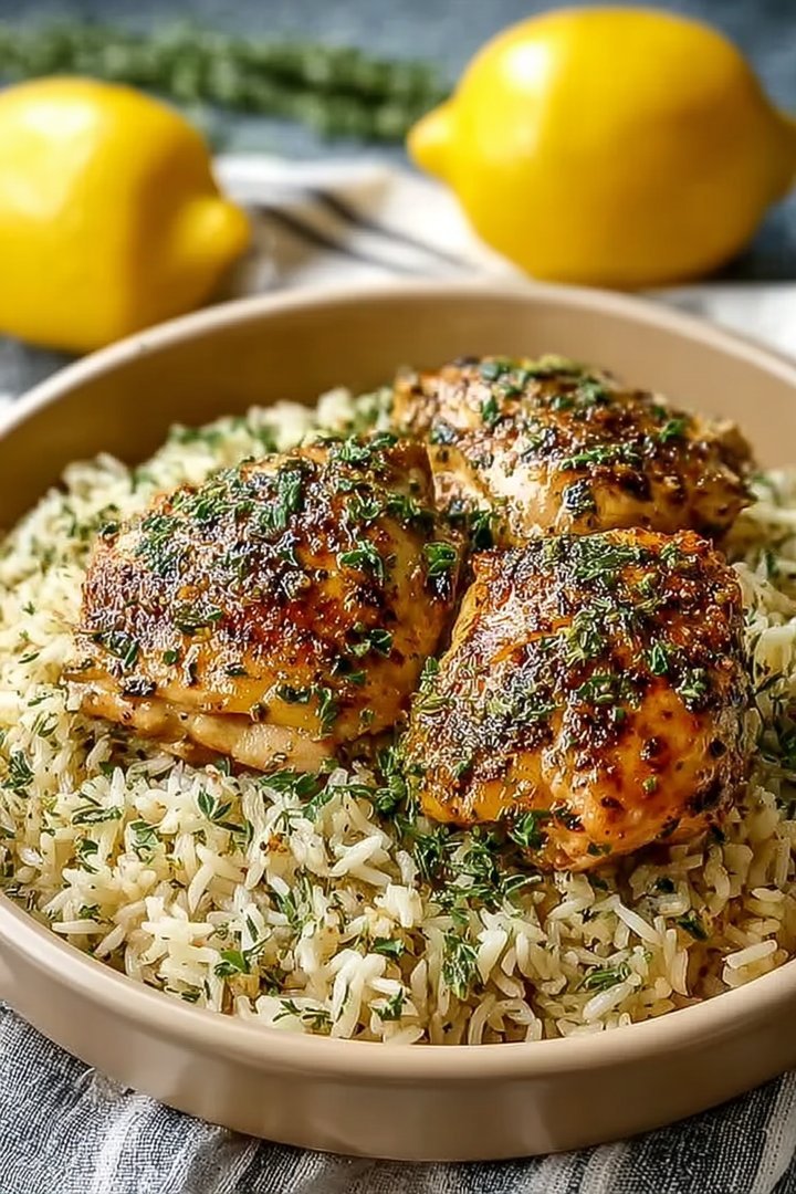 Slow Cooker Lemon Herb Chicken and Rice image 2