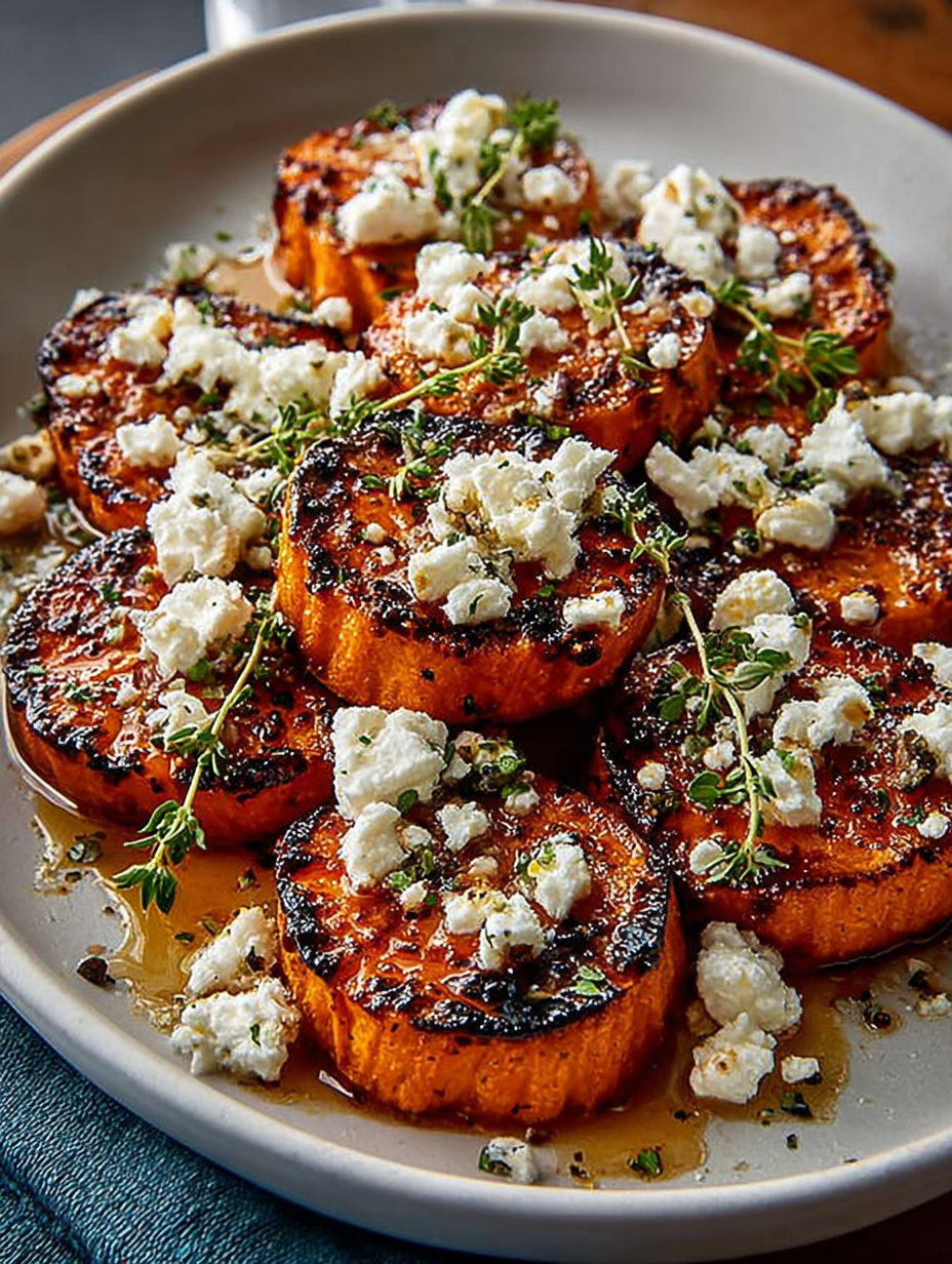 Sweet Potato Recipes: Honey Feta Sweet Potato Rounds image 2