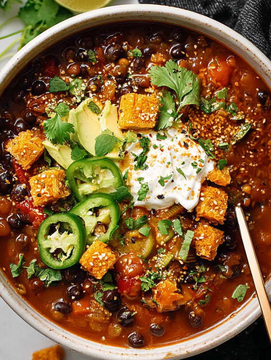 Vegan Black Bean & Lentil Chili image 2