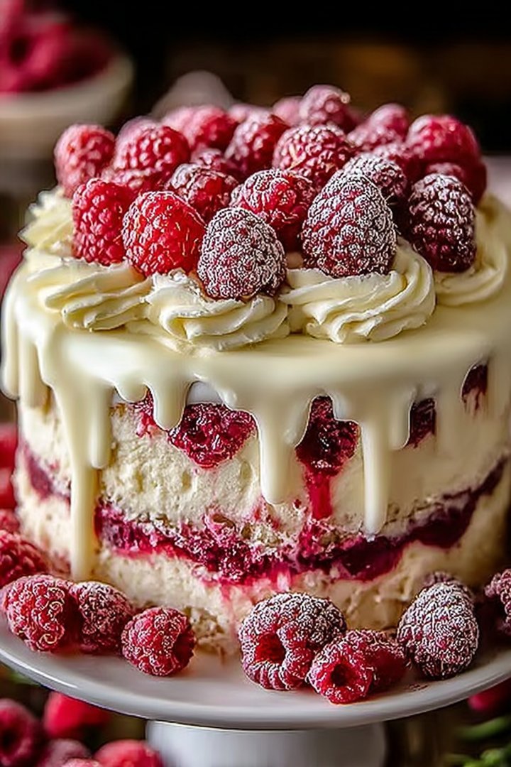 White Chocolate Raspberry Dream Cake: A Heavenly Dessert image 2