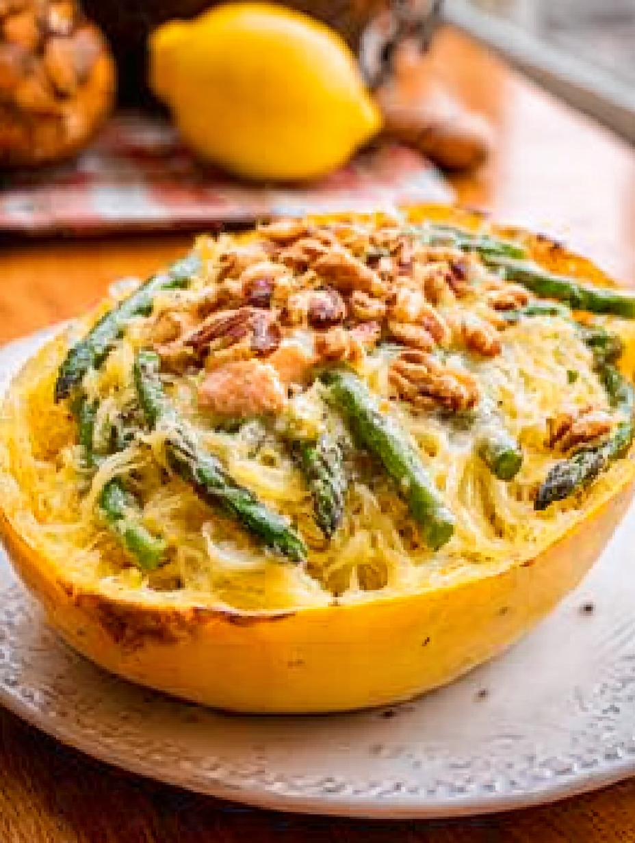 Asparagus, Ricotta, Lemon Spaghetti Squash image 2