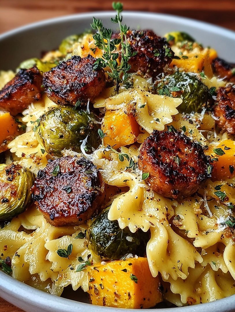 Autumn chicken sausage pasta squash image 2