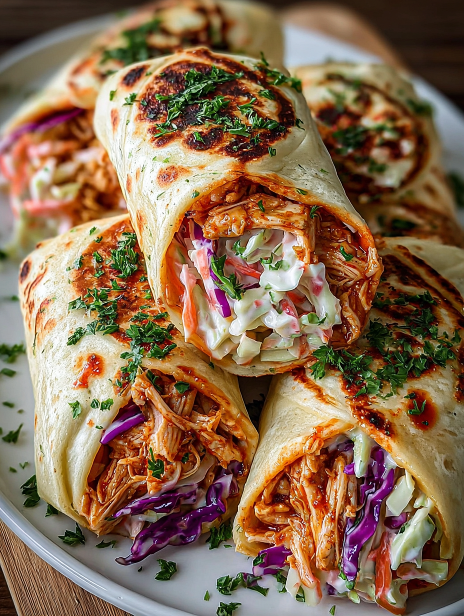 BBQ Chicken Coleslaw Wraps image 2