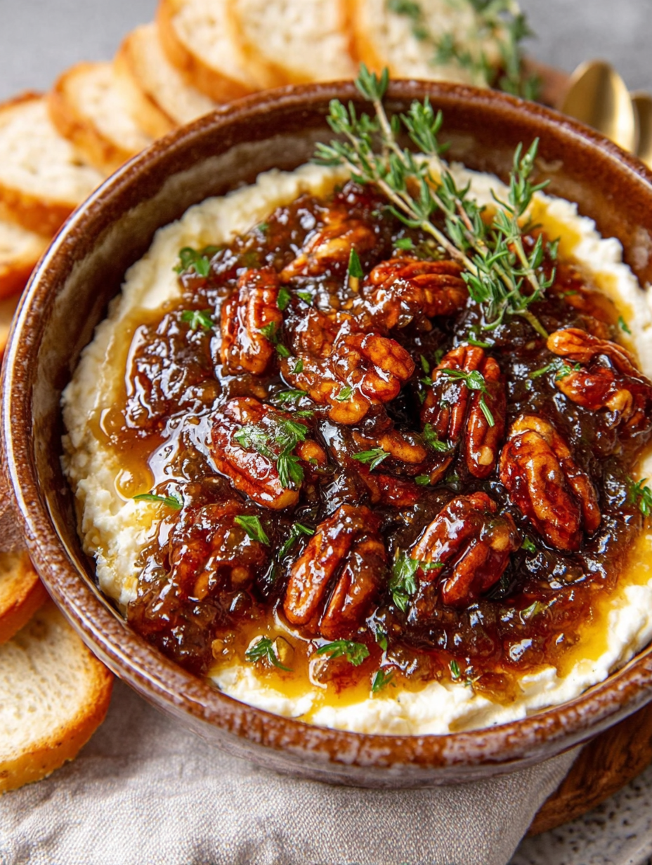 Baked Feta Dip with Fig Jam and Pecans image 2