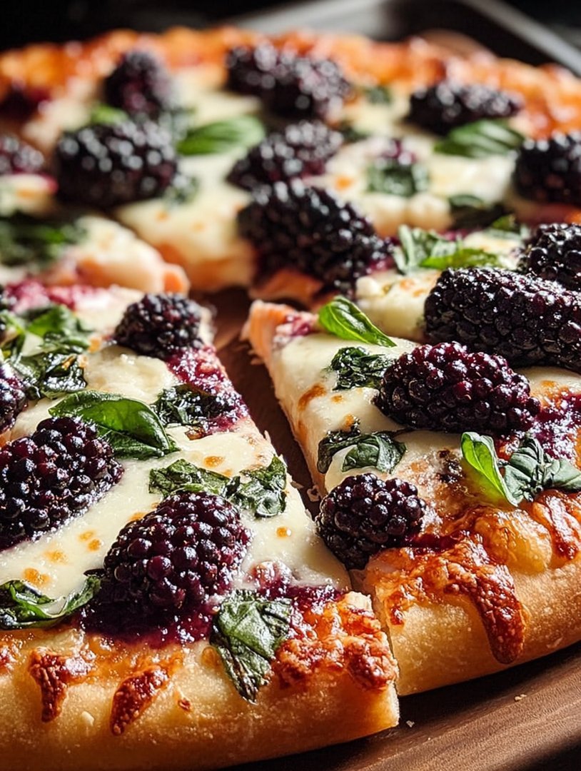 Blackberry Basil Ricotta Pizza image 2