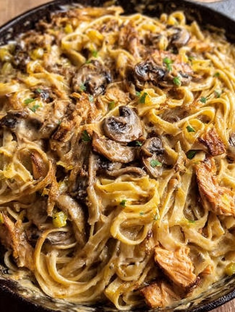 Caramelized Leek and Mushroom Gruyere Pasta image 2