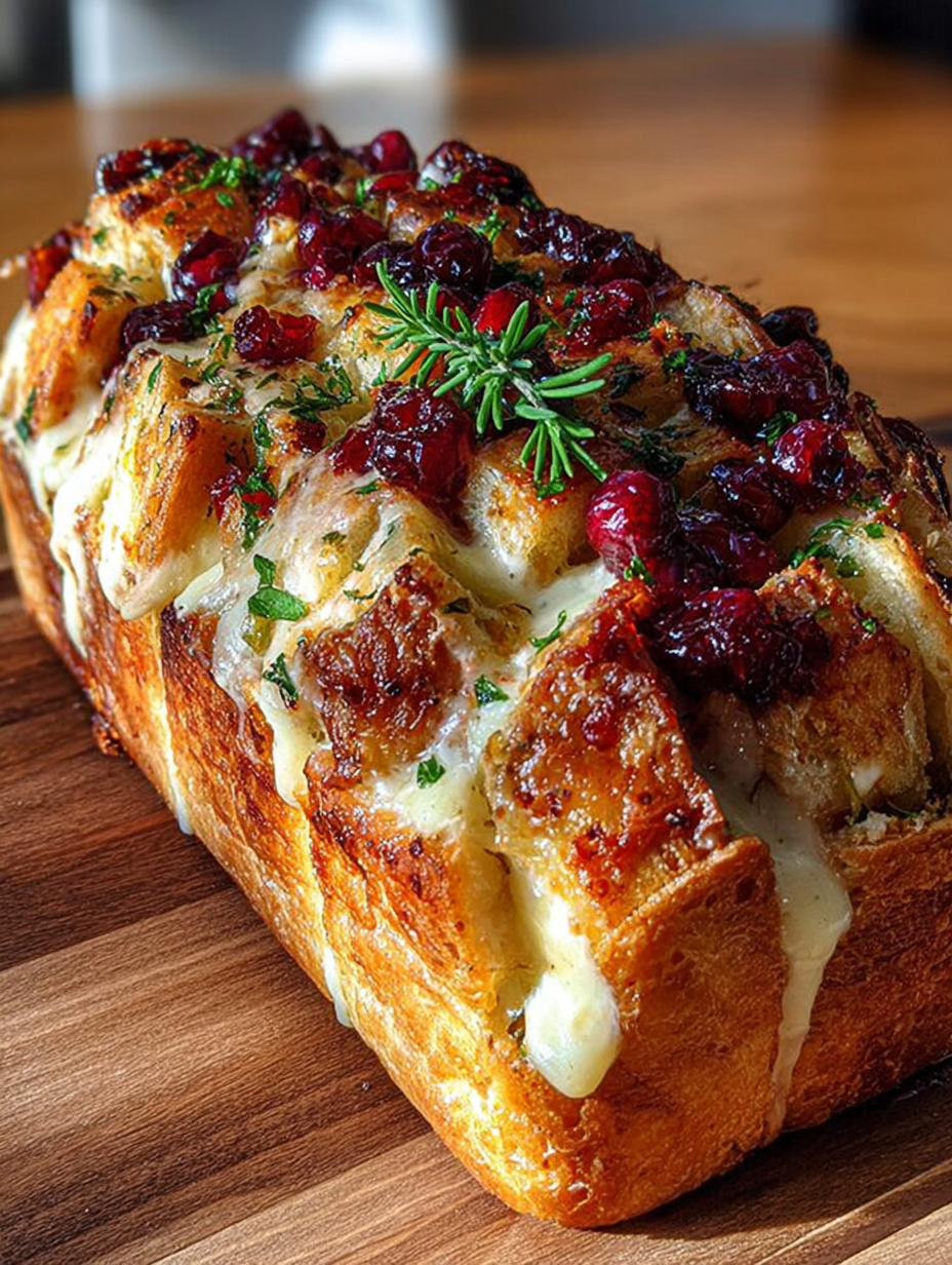 Cranberry Brie Sourdough Pull Apart Bread image 2