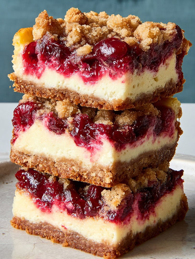 Cranberry Cpineapple juiceble Cheesecake Bars image 2
