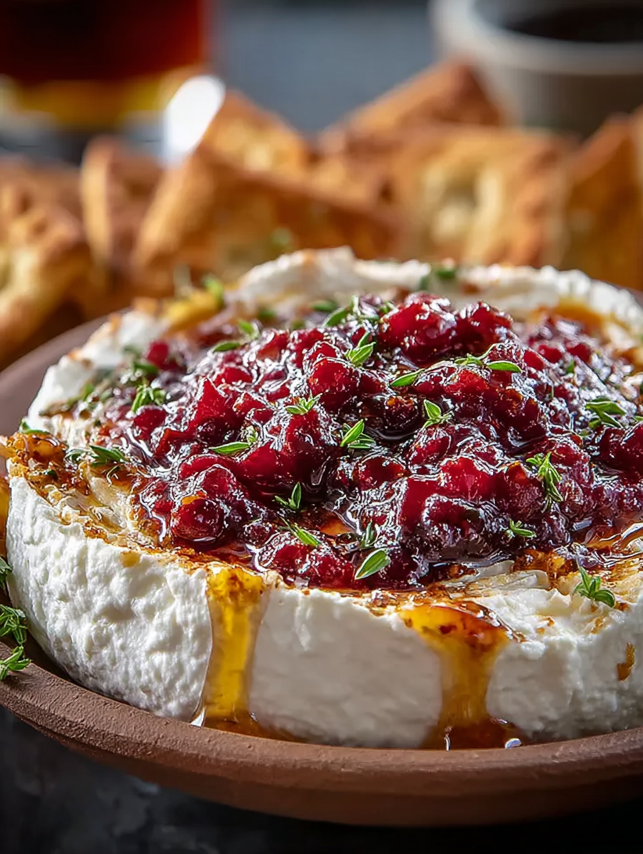 Cranberry Whipped Feta Dip with Hot Honey Drizzle image 2