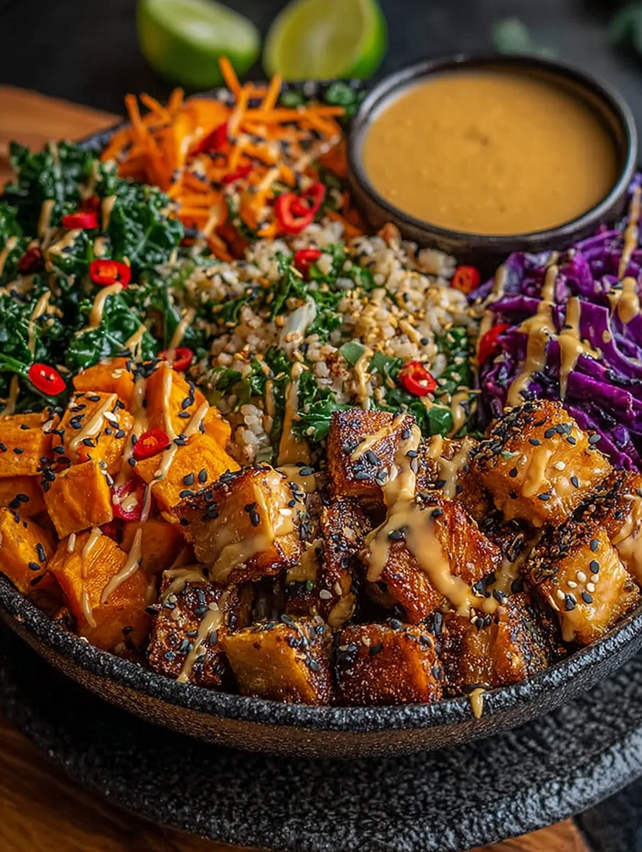 Delicious Thai Peanut Sweet Potato Buddha Bowl image 2