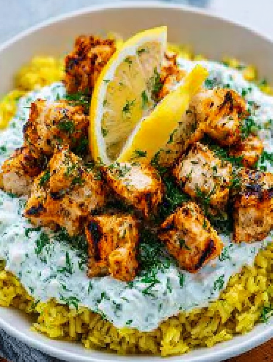 Easy Dump And Bake Chicken Tzatziki Rice image 2