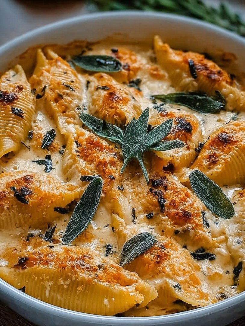 Fall in Love with Pumpkin & Gouda Stuffed Shells in Brown Butter Sage Alfredo Sauce image 2