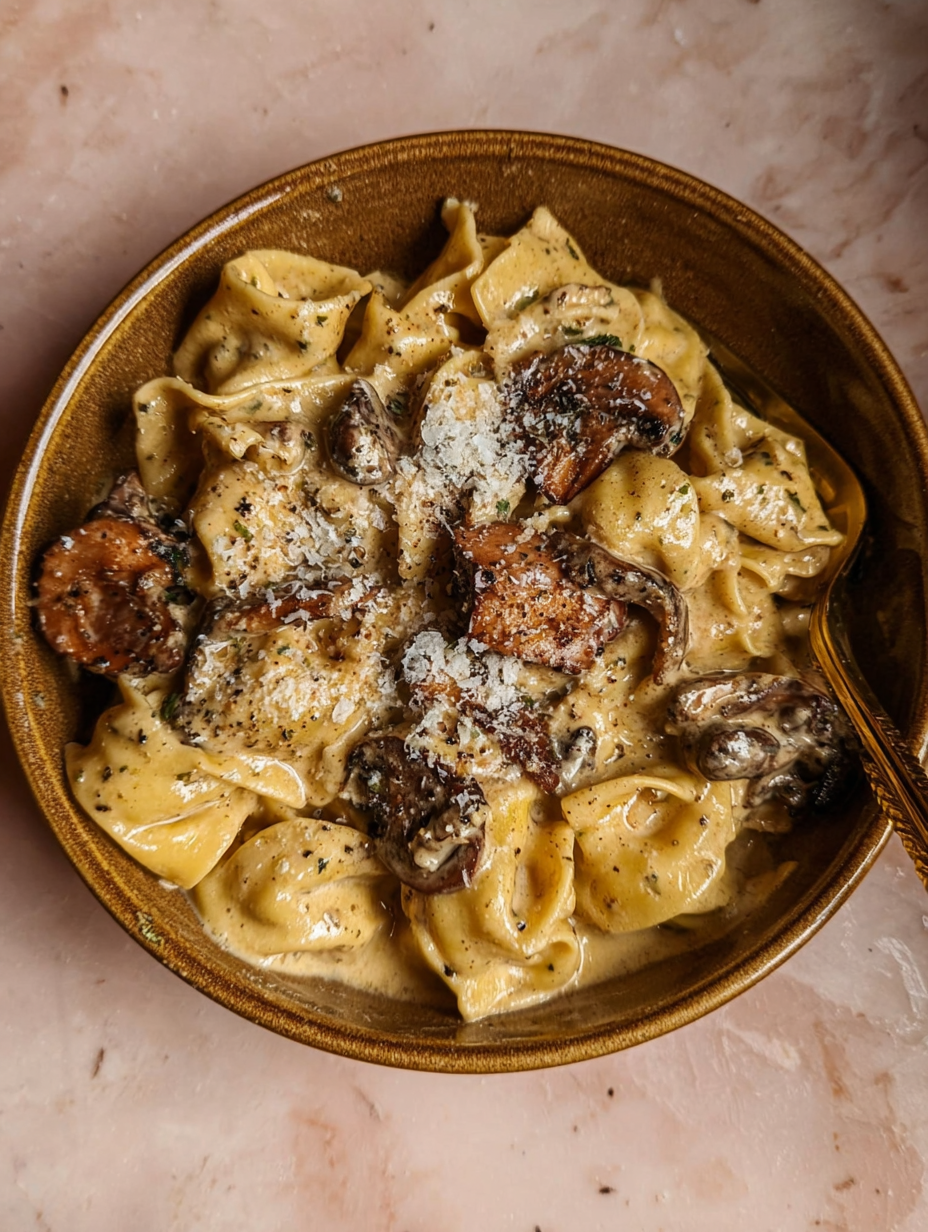 Gorgonzola Truffle Pasta with Mushrooms image 2