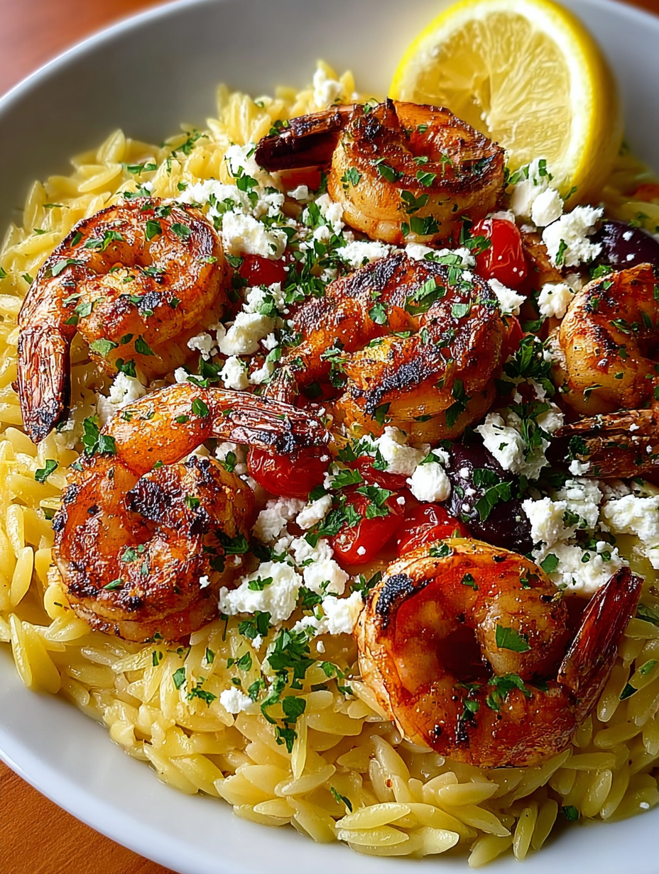 Lemon Feta Orzo Shrimp image 2