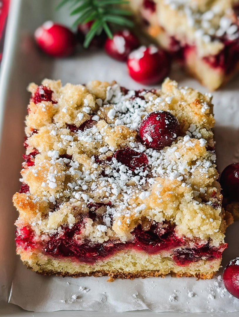 Moist Winter holiday Cranberry Bars image 2