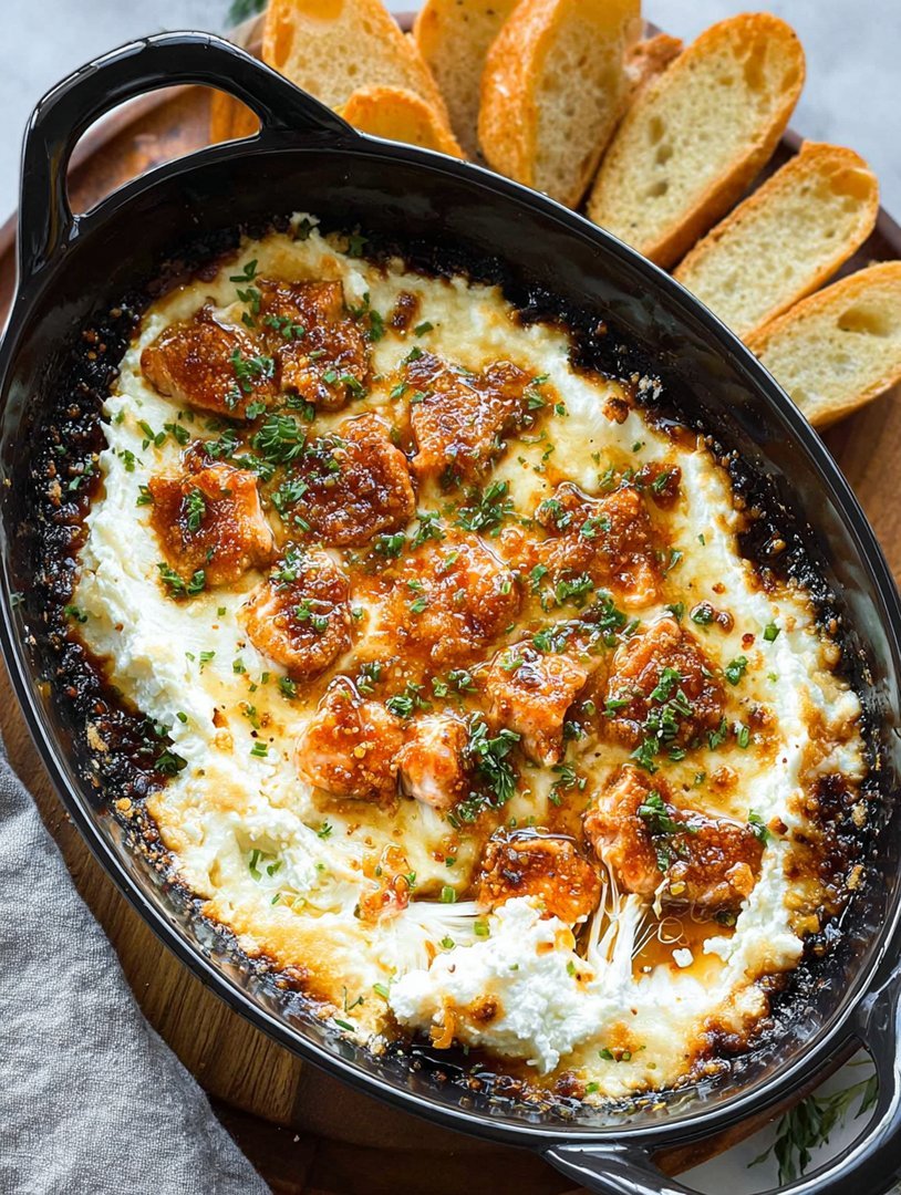 Roasted Garlic and turkey bresaola Cream Cheese Dip with Hot Honey image 2